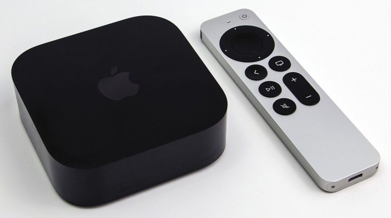 Apple TV 4K (3rd Generation, 2022) with Siri Remote (cropped)