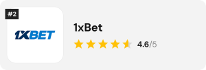 1xBet logo – #2 betting site in Nigeria, rated 4.6/5