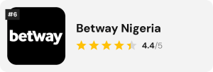 Betway Nigeria logo – #6 betting site in Nigeria, rated 4.4/5