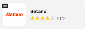 Betano logo – #8 betting site in Nigeria, rated 4.3/5