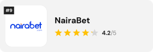 NairaBet logo – #9 betting site in Nigeria, rated 4.2/5