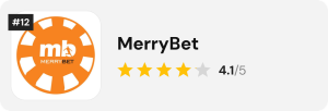 MerryBet logo – #12 betting site in Nigeria, rated 4.1/5