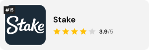 Stake logo – #15 betting site in Nigeria, rated 3.9/5